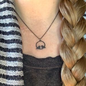 Lovebirds charm necklace